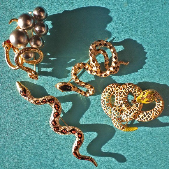 Jewelry - BROOCHES PINS FOUR SNAKE Fine